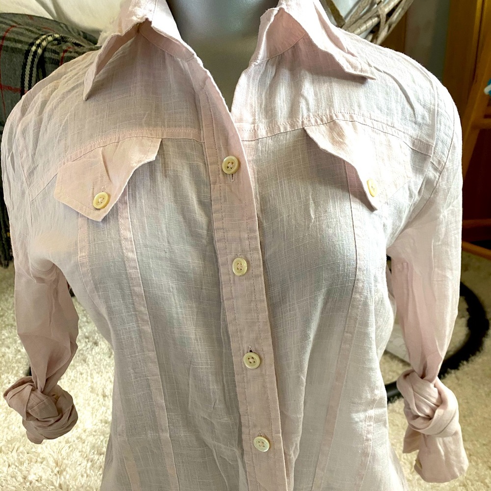 Banana Republic Honeysuckle blouse S lavender (thj2)